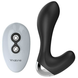 Nalone Prop prostate massager in black silicone for intimate pleasure.