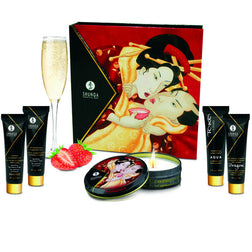 Coffret découverte érotique 5 minis Secret Geisha Fraise et Cava — Shunga