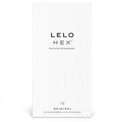 Lelo Préservatifs structure hexagonale 12 unités — HEX Original en Latex vu de face