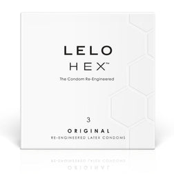 Lelo Préservatifs structure hexagonale 3 unités — HEX Original vu de face