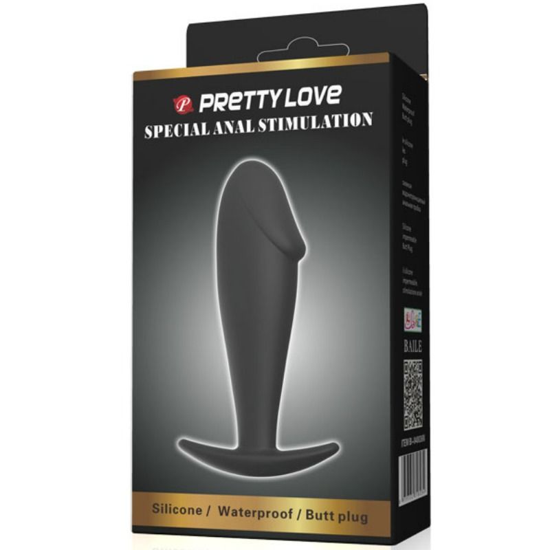 PRETTY LOVE PLUG ANAL FORME DE PENIS EN SILICONE NOIR