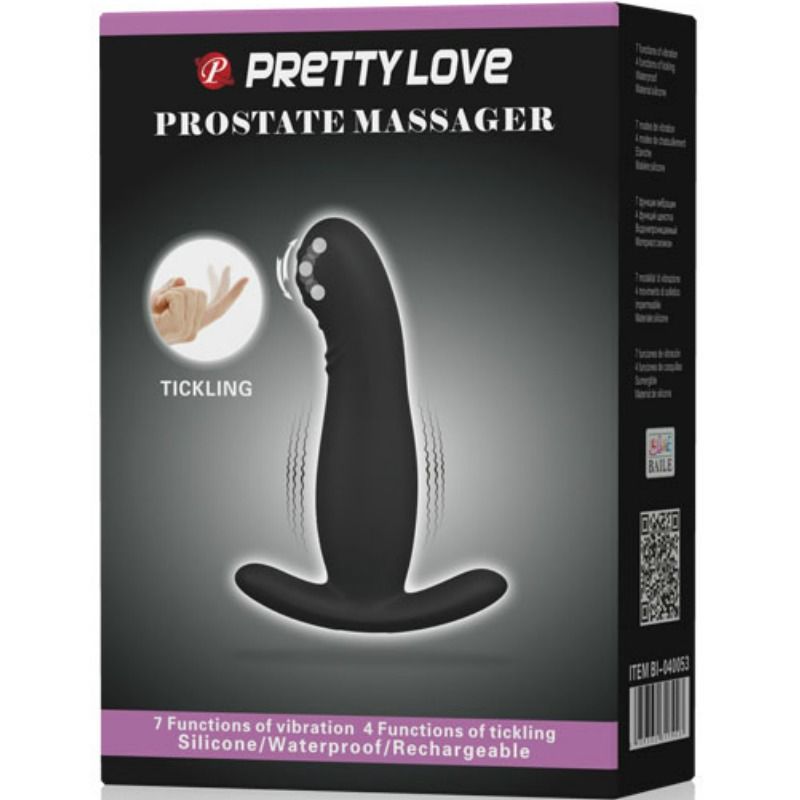 Plug vibrant prostatique silicone base périnéale — vue de profil