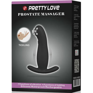 Plug vibrant prostatique silicone base périnéale — vue de profil