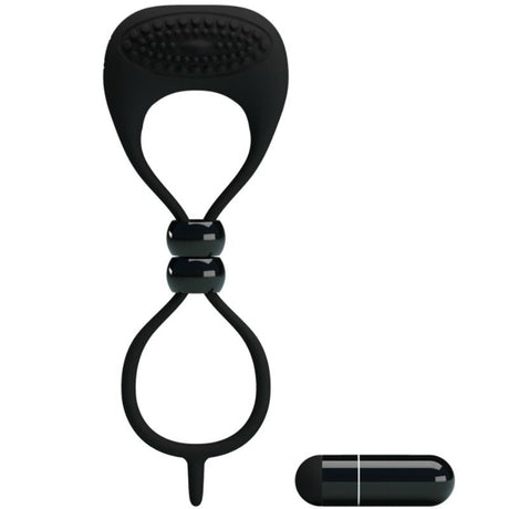 Double cockring vibrant silicone pénis et testicules · Pretty Love Male · Cockrings Vibrants