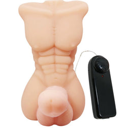 Torse masculin vibrant pénis réaliste — vue détaillée