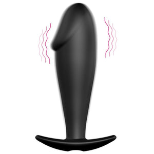 PRETTY LOVE PLUG ANAL EN SILICONE FORME PENIS ET 12 MODES DE VIBRATION NOIR