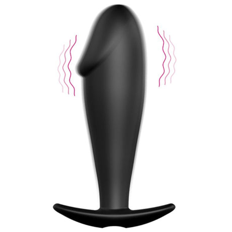 PRETTY LOVE PLUG ANAL EN SILICONE FORME PENIS ET 12 MODES DE VIBRATION NOIR