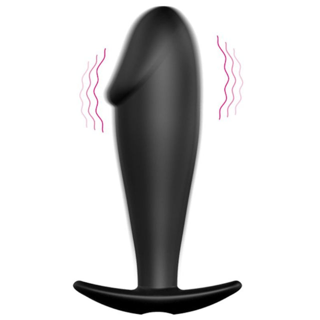 PRETTY LOVE PLUG ANAL EN SILICONE FORME PENIS ET 12 MODES DE VIBRATION NOIR