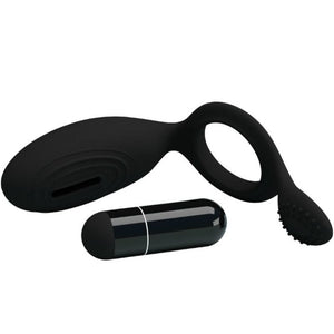 Cockring vibrant silicone 12 modes — vue détaillée