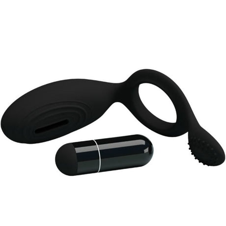 Cockring vibrant silicone 12 modes — vue détaillée