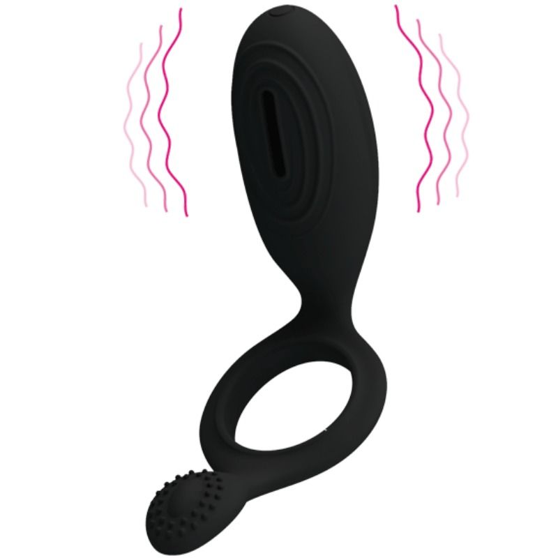 Cockring vibrant silicone 12 modes — détail matière