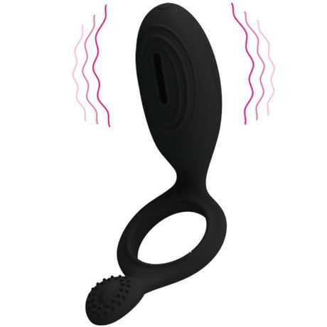 Cockring vibrant silicone 12 modes — détail matière