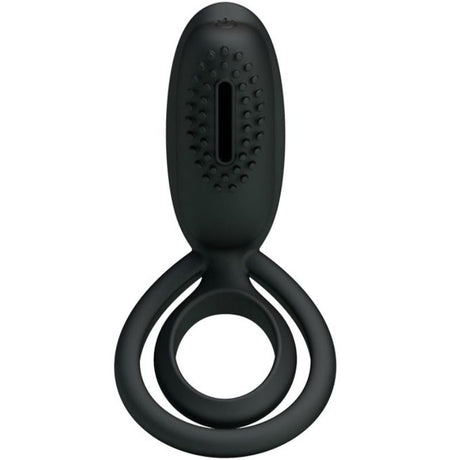 Cockring vibrant silicone 12 modes design ergonomique — vue de profil