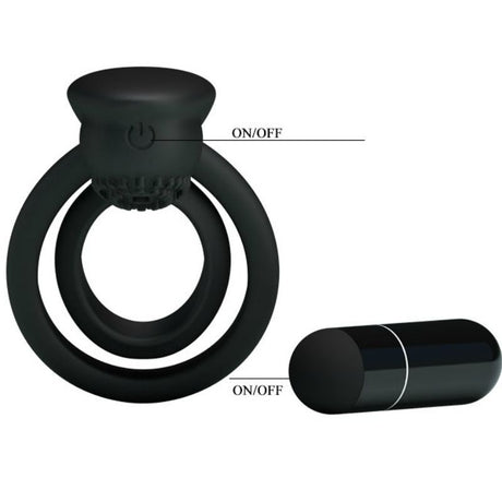 Cockring vibrant silicone 12 modes design ergonomique — texture visible