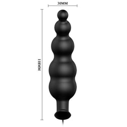 PRETTY LOVE PLUG ANAL SILICONE EXTRA STIMULATION ET 12 MODES DE VIBRATION NOIR