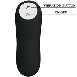 PRETTY LOVE PLUG ANAL SILICONE EXTRA STIMULATION ET 12 MODES DE VIBRATION NOIR