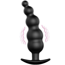 PRETTY LOVE PLUG ANAL SILICONE EXTRA STIMULATION ET 12 MODES DE VIBRATION NOIR
