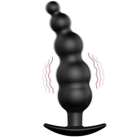 PRETTY LOVE PLUG ANAL SILICONE EXTRA STIMULATION ET 12 MODES DE VIBRATION NOIR