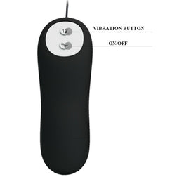 PRETTY LOVE PLUG ANAL FORME DANCRE SILICONE 12 MODES DE VIBRATION NOIR