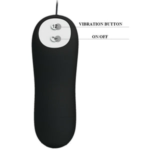PRETTY LOVE PLUG ANAL FORME DANCRE SILICONE 12 MODES DE VIBRATION NOIR