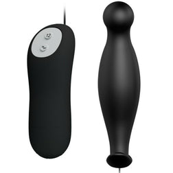 Plug vibrant prostatique 12 modes avec télécommande filaire — gros plan