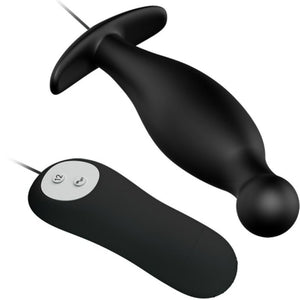 Plug vibrant prostatique 12 modes avec télécommande filaire — vue détaillée