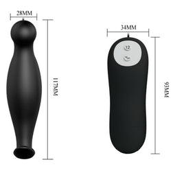 Plug vibrant prostatique 12 modes avec télécommande filaire — en situation