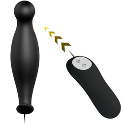 Plug vibrant prostatique 12 modes avec télécommande filaire — emballage