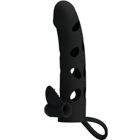 Gaine pénienne vibrante silicone 15,2 cm + cockring · Pretty Love Male · Gaines & extensions