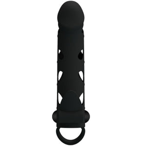 Gaine pénienne vibrante silicone 15,2 cm + cockring — vue détaillée
