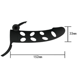 Gaine pénienne vibrante silicone 15,2 cm + cockring — texture visible
