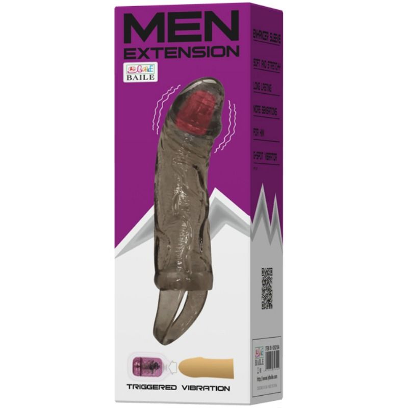 BAILE GAINE DEXTENSION DE PENIS AVEC VIBRATION ET SANGLE POUR TESTICULES 135 CM