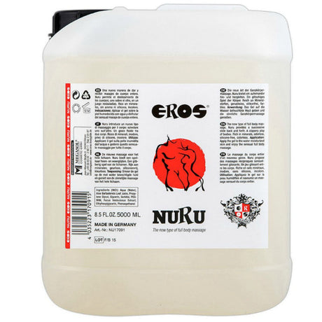 Huile massage Eros Gel de massage Nuru riche en minéraux 5 litres vu de face