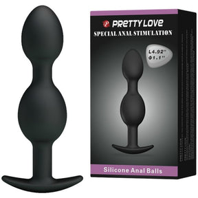 PRETTY LOVE BALLES ANAL EN SILICONE 125 CM NOIRES