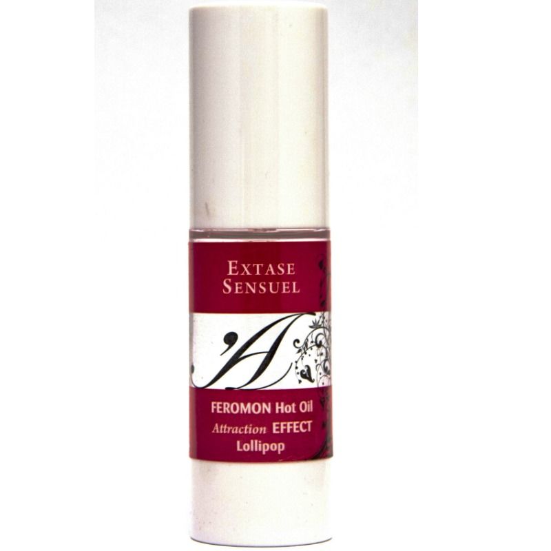 Huile de massage chauffante phéromones arome sucette 30 ml — emballage