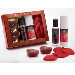Coffret massage chaud fraise avec pétales — Tentation Rouge — vue 2