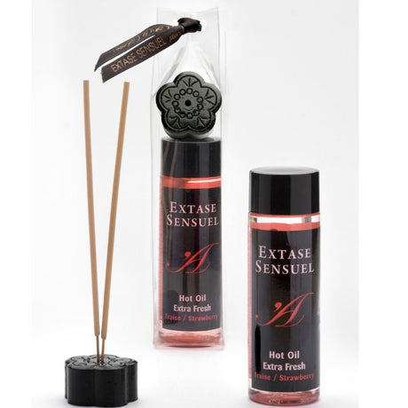 EXTASE SENSUAL HUILE DE MASSAGE EFFET FRAISE EXTRA FRAICHE 100 ML