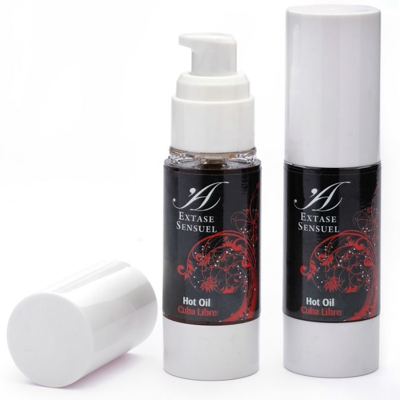 Mini huile de massage chauffante tabac rhum 30 ml — Extase Sensual Cuba · Extase Sensual · Huiles aromatisées