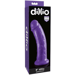 Gode réaliste violet courbé ventouse 20 cm - vue produit de profil
