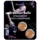 SECRETPLAY ENSEMBLE DE BOULES BRESILIENNES FRAISE ET CHAMPAGNE