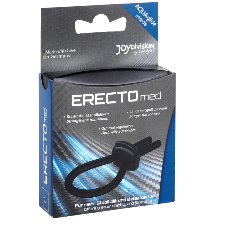 Cockring lacet silicone noir — emballage