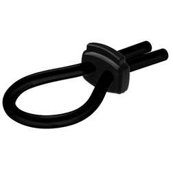 Cockring Joydivision Potenzduo lacet silicone noir — Potenzduo M en Silicone noir vu de face