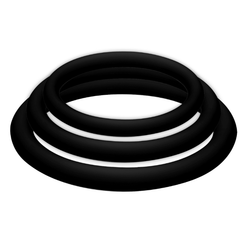 Cockring de la marque Joydivision modèle POTENZplus en Silicone noir pour le plaisir intime.
