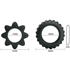 BAILE KIT 2 ANNEAUX FLEURI EN SILICONE