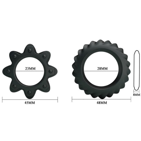 BAILE KIT 2 ANNEAUX FLEURI EN SILICONE