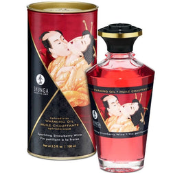huile de massage Huile de massage chauffante comestible fraise vin pétillant 100 ml au meilleur prix