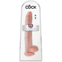 XL Realistic Dildo with Testicles and Suction Cup 36 cm