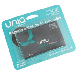 Uniq Préservatifs sans latex pré-érection 3 unités — Smart en Polyisoprène vu de face