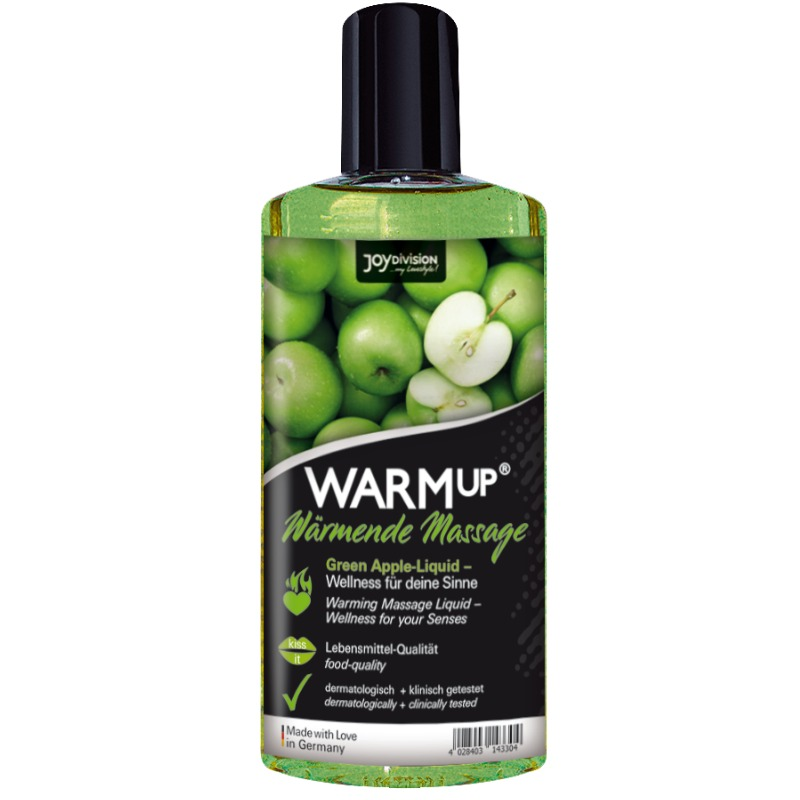 Huile de massage chauffante comestible pomme verte 150 ml — WarmUp