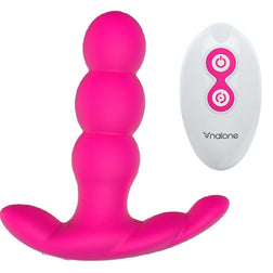 Nalone Pearl butt plug in pink silicone for intimate pleasure.